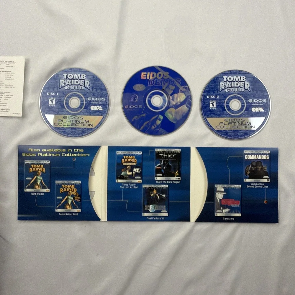 Tomb Raider Gold:Platinum Collection (PC, 1998) Bonus 4‎ New Levels, With Box